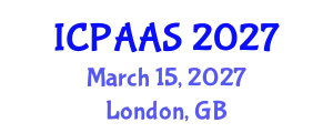 International Conference on Political and Administrative Sciences (ICPAAS) March 15, 2027 - London, United Kingdom