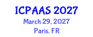 International Conference on Political and Administrative Sciences (ICPAAS) March 29, 2027 - Paris, France