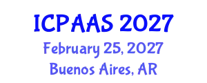International Conference on Political and Administrative Sciences (ICPAAS) February 25, 2027 - Buenos Aires, Argentina