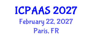 International Conference on Political and Administrative Sciences (ICPAAS) February 22, 2027 - Paris, France