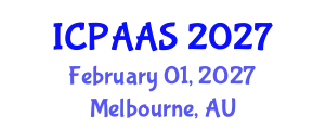 International Conference on Political and Administrative Sciences (ICPAAS) February 01, 2027 - Melbourne, Australia