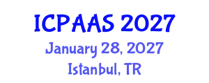 International Conference on Political and Administrative Sciences (ICPAAS) January 28, 2027 - Istanbul, Turkey