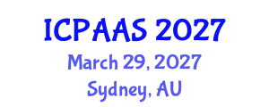 International Conference on Political and Administrative Sciences (ICPAAS) March 29, 2027 - Sydney, Australia