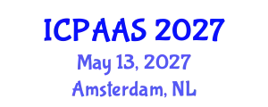 International Conference on Political and Administrative Sciences (ICPAAS) May 13, 2027 - Amsterdam, Netherlands