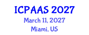 International Conference on Political and Administrative Sciences (ICPAAS) March 11, 2027 - Miami, United States