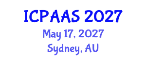 International Conference on Political and Administrative Sciences (ICPAAS) May 17, 2027 - Sydney, Australia