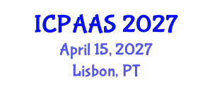 International Conference on Political and Administrative Sciences (ICPAAS) April 15, 2027 - Lisbon, Portugal