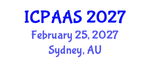 International Conference on Political and Administrative Sciences (ICPAAS) February 25, 2027 - Sydney, Australia