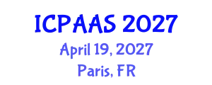 International Conference on Political and Administrative Sciences (ICPAAS) April 19, 2027 - Paris, France