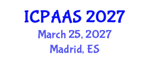 International Conference on Political and Administrative Sciences (ICPAAS) March 25, 2027 - Madrid, Spain