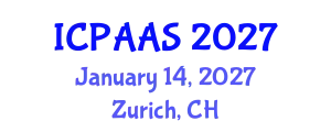 International Conference on Political and Administrative Sciences (ICPAAS) January 14, 2027 - Zurich, Switzerland