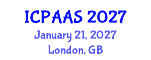 International Conference on Political and Administrative Sciences (ICPAAS) January 21, 2027 - London, United Kingdom