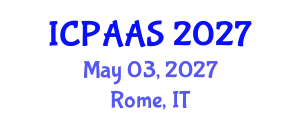 International Conference on Political and Administrative Sciences (ICPAAS) May 03, 2027 - Rome, Italy