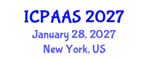 International Conference on Political and Administrative Sciences (ICPAAS) January 28, 2027 - New York, United States