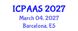 International Conference on Political and Administrative Sciences (ICPAAS) March 04, 2027 - Barcelona, Spain