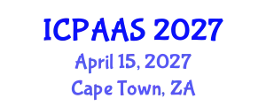 International Conference on Political and Administrative Sciences (ICPAAS) April 15, 2027 - Cape Town, South Africa