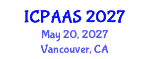 International Conference on Political and Administrative Sciences (ICPAAS) May 20, 2027 - Vancouver, Canada