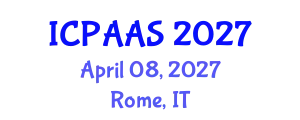 International Conference on Political and Administrative Sciences (ICPAAS) April 08, 2027 - Rome, Italy