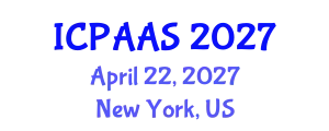International Conference on Political and Administrative Sciences (ICPAAS) April 22, 2027 - New York, United States