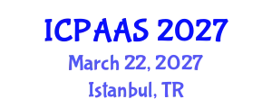 International Conference on Political and Administrative Sciences (ICPAAS) March 22, 2027 - Istanbul, Turkey