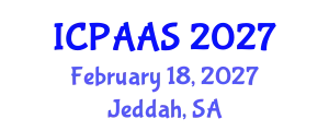 International Conference on Political and Administrative Sciences (ICPAAS) February 18, 2027 - Jeddah, Saudi Arabia