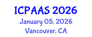 International Conference on Political and Administrative Sciences (ICPAAS) January 05, 2026 - Vancouver, Canada