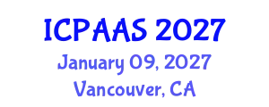 International Conference on Political and Administrative Sciences (ICPAAS) January 09, 2027 - Vancouver, Canada