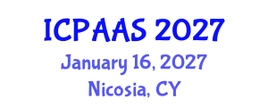 International Conference on Political and Administrative Sciences (ICPAAS) January 16, 2027 - Nicosia, Cyprus