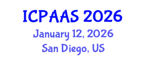 International Conference on Political and Administrative Sciences (ICPAAS) January 12, 2026 - San Diego, United States