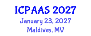International Conference on Political and Administrative Sciences (ICPAAS) January 23, 2027 - Maldives, Maldives