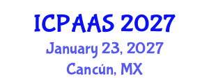 International Conference on Political and Administrative Sciences (ICPAAS) January 23, 2027 - Cancún, Mexico