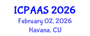 International Conference on Political and Administrative Sciences (ICPAAS) February 02, 2026 - Havana, Cuba