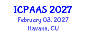 International Conference on Political and Administrative Sciences (ICPAAS) February 03, 2027 - Havana, Cuba