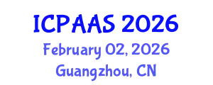 International Conference on Political and Administrative Sciences (ICPAAS) February 02, 2026 - Guangzhou, China