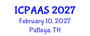 International Conference on Political and Administrative Sciences (ICPAAS) February 10, 2027 - Pattaya, Thailand