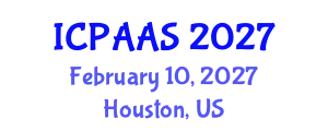 International Conference on Political and Administrative Sciences (ICPAAS) February 10, 2027 - Houston, United States
