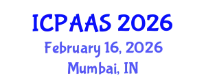 International Conference on Political and Administrative Sciences (ICPAAS) February 16, 2026 - Mumbai, India