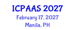 International Conference on Political and Administrative Sciences (ICPAAS) February 17, 2027 - Manila, Philippines