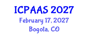 International Conference on Political and Administrative Sciences (ICPAAS) February 17, 2027 - Bogota, Colombia