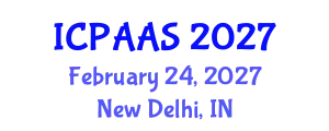 International Conference on Political and Administrative Sciences (ICPAAS) February 24, 2027 - New Delhi, India