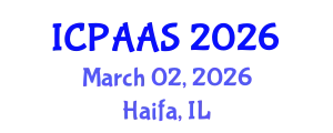 International Conference on Political and Administrative Sciences (ICPAAS) March 02, 2026 - Haifa, Israel