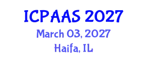 International Conference on Political and Administrative Sciences (ICPAAS) March 03, 2027 - Haifa, Israel