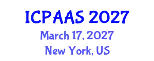 International Conference on Political and Administrative Sciences (ICPAAS) March 17, 2027 - New York, United States