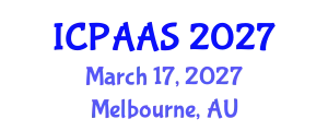 International Conference on Political and Administrative Sciences (ICPAAS) March 17, 2027 - Melbourne, Australia