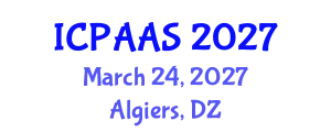International Conference on Political and Administrative Sciences (ICPAAS) March 24, 2027 - Algiers, Algeria