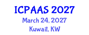 International Conference on Political and Administrative Sciences (ICPAAS) March 24, 2027 - Kuwait, Kuwait