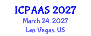 International Conference on Political and Administrative Sciences (ICPAAS) March 24, 2027 - Las Vegas, United States