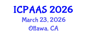 International Conference on Political and Administrative Sciences (ICPAAS) March 23, 2026 - Ottawa, Canada
