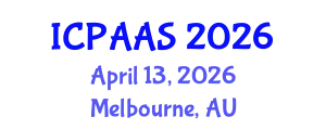 International Conference on Political and Administrative Sciences (ICPAAS) April 13, 2026 - Melbourne, Australia