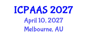 International Conference on Political and Administrative Sciences (ICPAAS) April 10, 2027 - Melbourne, Australia